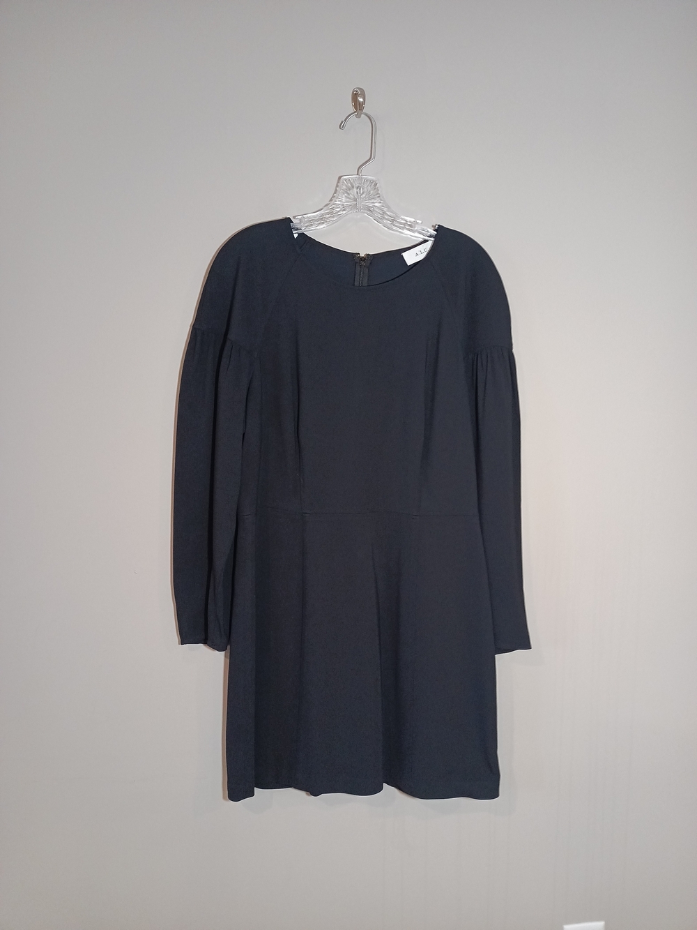 A.L.C. Black Long-Sleeve Mini Dress Size 12 minimalist